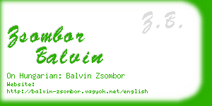 zsombor balvin business card